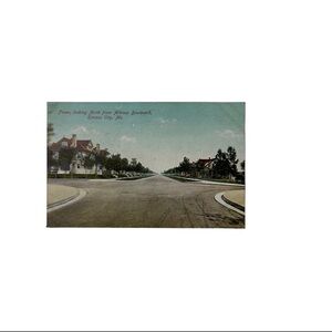 Vtg 1910s Postcard Paseo Street Armour Blvd Kansas City Missouri MO Neighbor